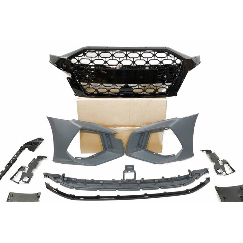 Pièces en carbone Tuning 2160 - Stoßstange Ansatz Vorne Front ABS Performance passend für Audi A3 8Y, S3, S-Line nicht RS