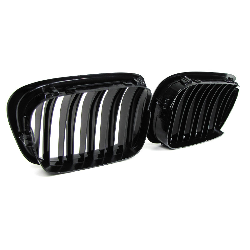 Carbonteile Tuning 2415 - Nieren Grill Doppelsteg Schwarz Glanz ABS passend für BMW 5er E39