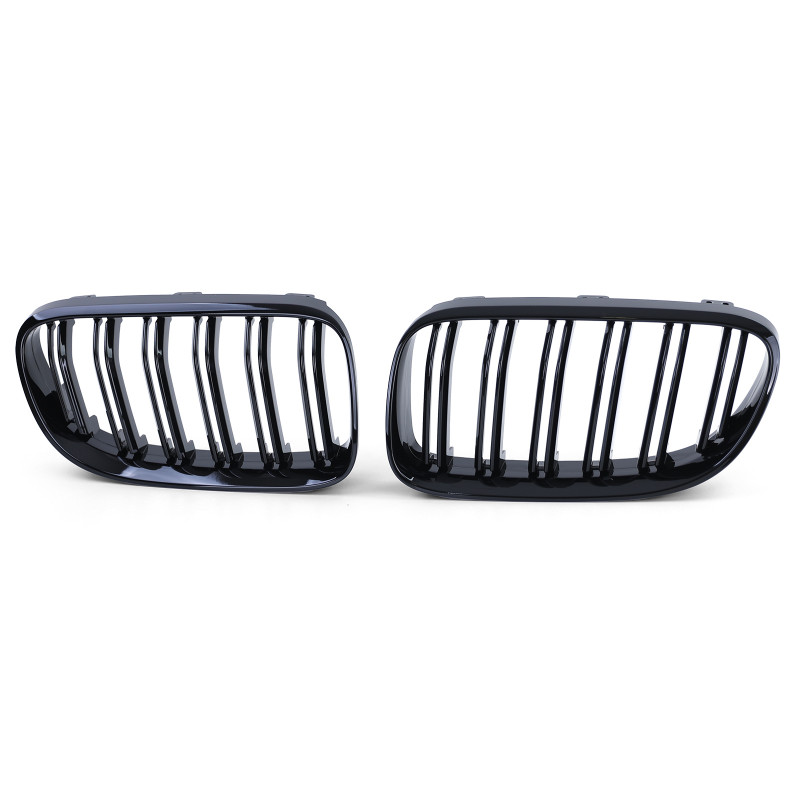 Carbonteile Tuning 2419 - Nieren Grill Doppelsteg Schwarz Glanz ABS passend für BMW 3er E92 E93 LCI