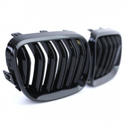Carbonteile Tuning 2419 - Nieren Grill Doppelsteg Schwarz Glanz ABS passend für BMW 3er E92 E93 LCI