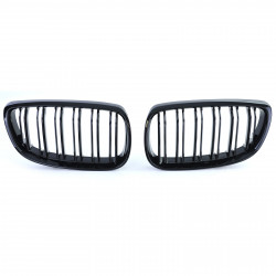 Carbonteile Tuning 2420 - Nieren Grill Doppelsteg Schwarz Glanz ABS passend für BMW 3er E92 E93 VFL