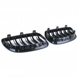 Carbonteile Tuning 2420 - Nieren Grill Doppelsteg Schwarz Glanz ABS passend für BMW 3er E92 E93 VFL