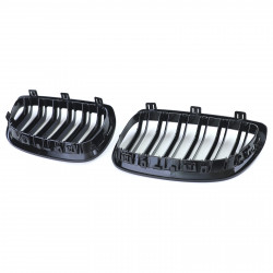 Carbonteile Tuning 2420 - Nieren Grill Doppelsteg Schwarz Glanz ABS passend für BMW 3er E92 E93 VFL