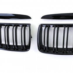 Carbonparts Tuning 2424 - Niere Grill Doppelsteg Schwarz Glanz ABS passend für BMW 3er E90 E91 VFL