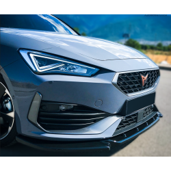 Carbonteile Tuning Frontlippe Spoiler Schwert ABS Schwarz Glänzend passend für CUPRA Leon MK1 - 2476