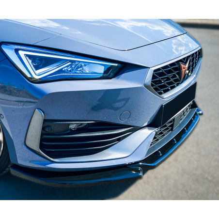 Carbonteile Tuning Frontlippe Spoiler Schwert ABS Schwarz Glänzend passend für CUPRA Leon MK1 - 2476