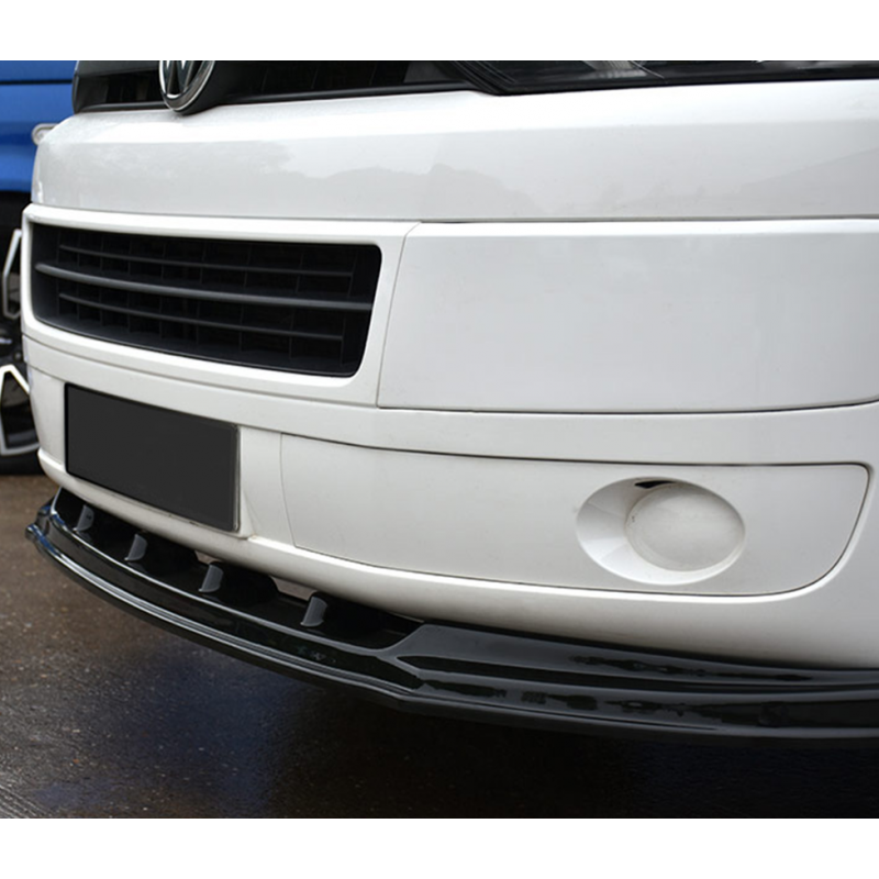 Pièces en carbone Tuning 2483 - Frontlippe Lippe Schwert Frontspoiler Spoiler ABS Glanz Schwarz passend für Volkswagen Transp...