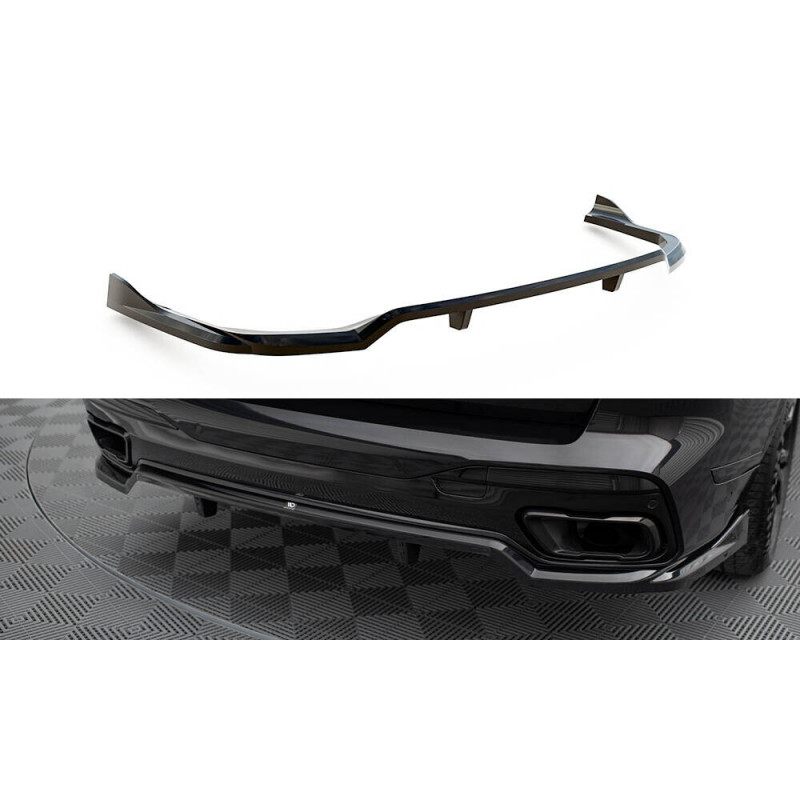 Pièces en carbone Tuning 2238 - Maxton Heckdiffusor Diffusor ABS hochglanz Schwarz passend für BMW X7 G07 LCI