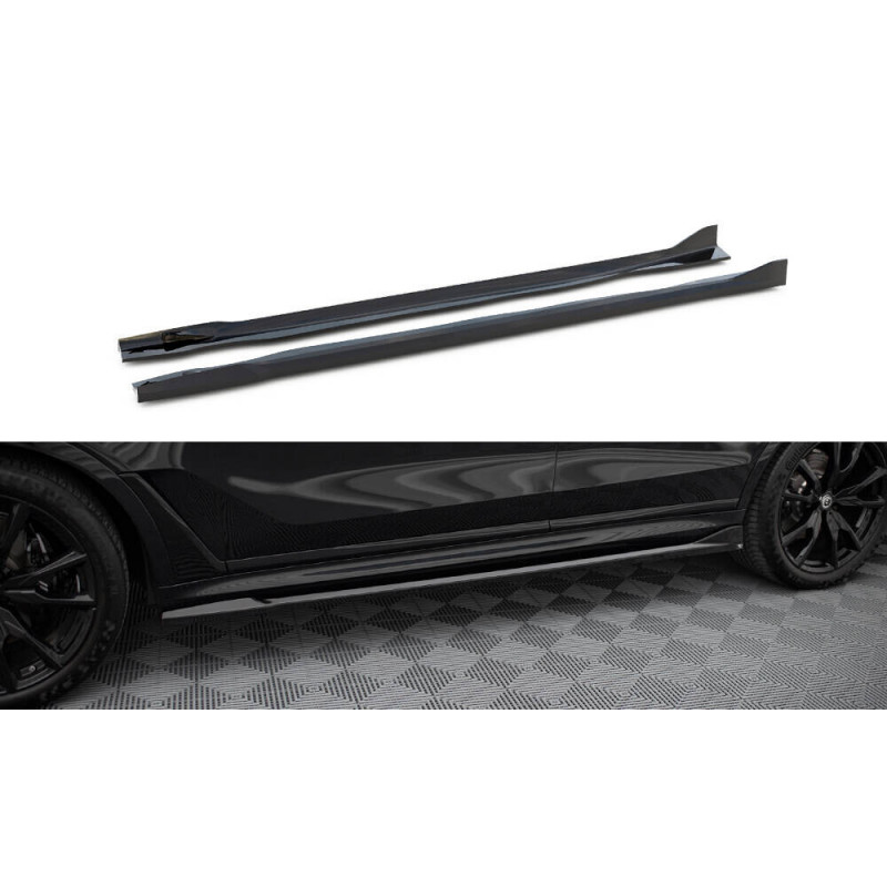 Carbonteile Tuning 2239 - Seitenschweller Ansatz ABS hochglanz Schwarz passend für BMW X7 G07 LCI