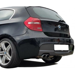 Carbonteile Tuning 2515 - Heckdiffusor Diffusor Heck Ansatz V1 ABS passend für BMW 1er E81 E87 M Paket 2 Rohr