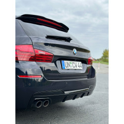 Pièces en carbone Tuning 2550 - Heckdiffusor Diffusor Heck Ansatz ABS Performance Schwarz Glanz passend für BMW 5er F10 F11 M...