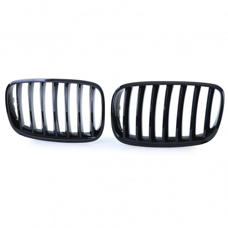 Carbonparts Tuning 2565 - Niere Grill Kühlergrill ABS Glanz Schwarz passend für BMW X5 E70 X6 E71