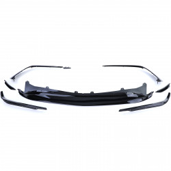 Pièces en carbone Tuning 2571 - Frontlippe Lippe Schwert Frontspoiler ABS Glanz Schwarz passend für Mercedes-Benz A-Klasse W1...