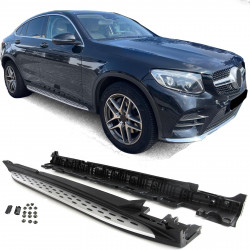 Pièces en carbone Tuning 2642 - Trittbretter Alu Seite passend für Mercedes Benz GLC Coupe C253 16-22
