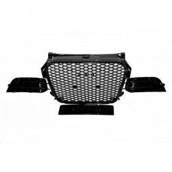 Pièces en carbone Tuning 2667 - Grill Kühlergrill ABS Schwarz Glanz passend für Audi A1 auch S-Line