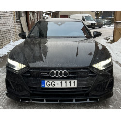 Carbonteile Tuning 2282 - Frontlippe Lippe Schwert Frontspoiler schwarz glänzend passend für AUDI A7 mit SLine + S7 C8 4K Vor...