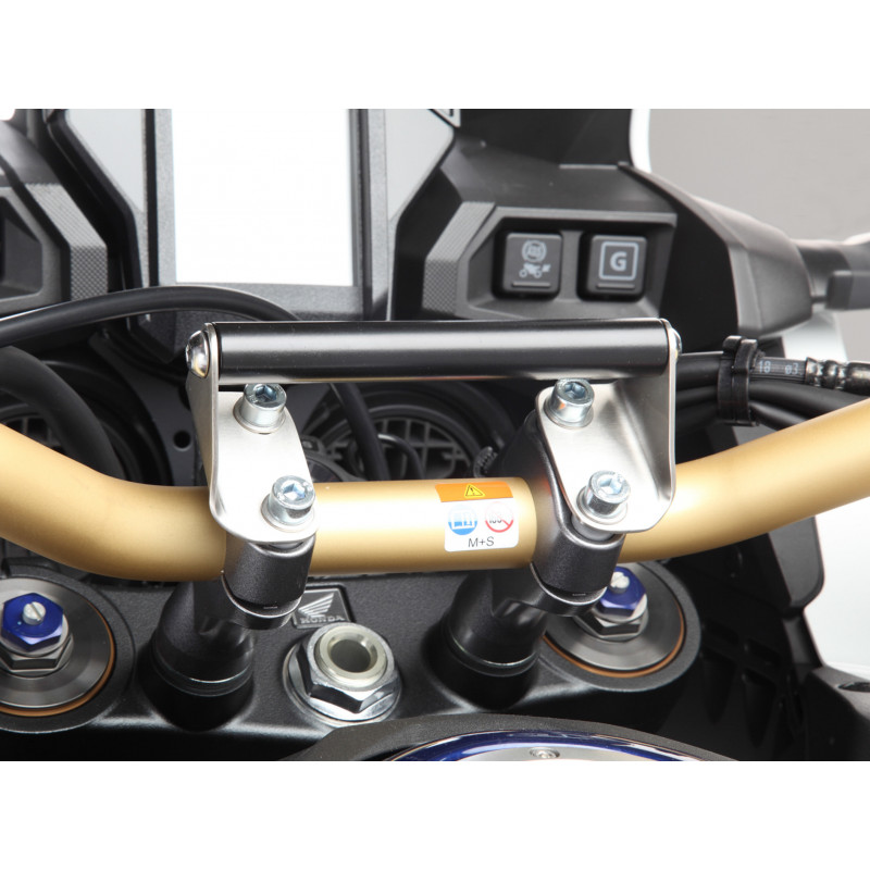 Carbonteile Tuning Fehling Gerätehalter, niedrig, zur Befestigung auf den Lenkerhaltern für Honda CRF 1000 L Africa Twin (Auc...