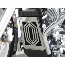 Carbonteile Tuning Fehling Kühlerabdeckung aus Blech für Honda VT 1300 CX (Fury), (SC61) 2010-2012