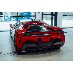 Carbonteile Tuning 2120 - Spoiler Heckspoiler Lippe Voll Carbon passend für Ferrari SF90