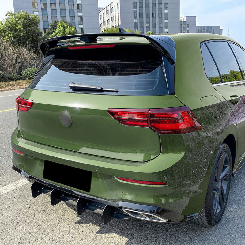 Carbonteile Tuning 2688 - Heckspoiler Lippe Spoiler ABS Glanz Schwarz CS passend für Volkswagen Golf 8 GTI