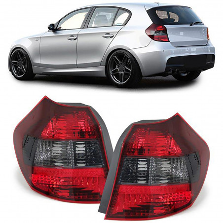 Carbonparts Tuning 2697 - Rückleuchten Heckleuchten Hinten Set Smoke Black passend für BMW 1er E81 E87 Vorfacelift 04-07