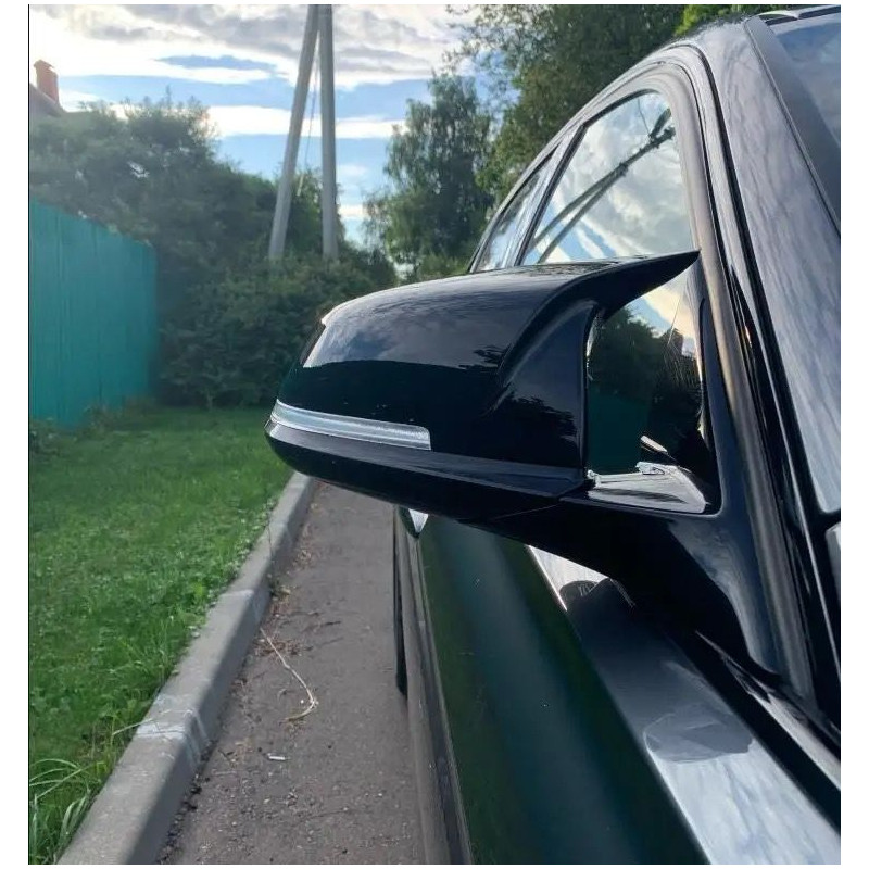 2322- Spiegelkappen schwarz glanz passend für BMW 1er F40 2er F44