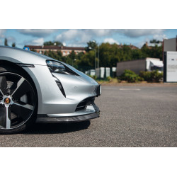 Pièces en carbone Tuning 2328 - Frontlippe Lippe Spoiler Schwert Vollcarbon passend für Porsche Taycan 2019-2023