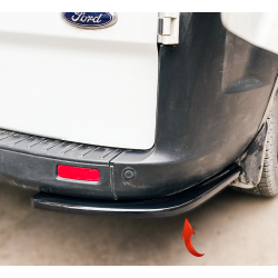Pièces en carbone Tuning 2706 - Heckansatz Splitter Heck Flaps Ansatz ABS Glanz passend für Ford Transit Custom 2012-2022