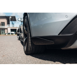 Pièces en carbone Tuning 2330 - Hecksplitter Splitter Ansatz Flaps Heck Carbon passend für Taycan + Cross Turismo Vorfacelift...