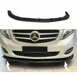 Pièces en carbone Tuning 2711 - Frontlippe Lippe Schwert Frontspoiler Spoiler ABS Glanz Schwarz passend für Mercedes Vito W44...