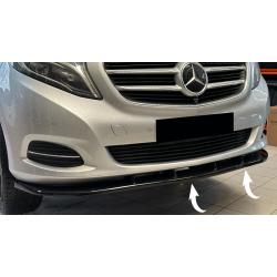 Carbonparts Tuning 2711 - Frontlippe Lippe Schwert Frontspoiler Spoiler ABS Glanz Schwarz passend für Mercedes Vito W447 2014...