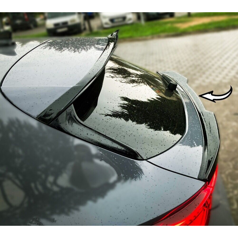 Pièces en carbone Tuning 2715 - Heckspoiler Spoiler Heckklappe Ansatz ABS Glanz Schwarz passend für Cupra Leon 2020+