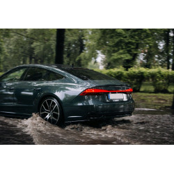 Carbonteile Tuning 2332 - Hecksplitter Splitter Ansatz Flaps Heck ABS schwarz glänzend passend für Audi A7 S7 RS7 4K C8