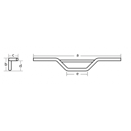 Fehling Enduro / Moto Cross Lenker 750 mm breit schwarz
