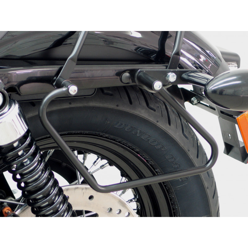 Pièces en carbone Tuning Fehling Packtaschenbügel, schwarz für Harley Davidson Sportster Evo 883/1200, Custom, Roadster, Nigh...