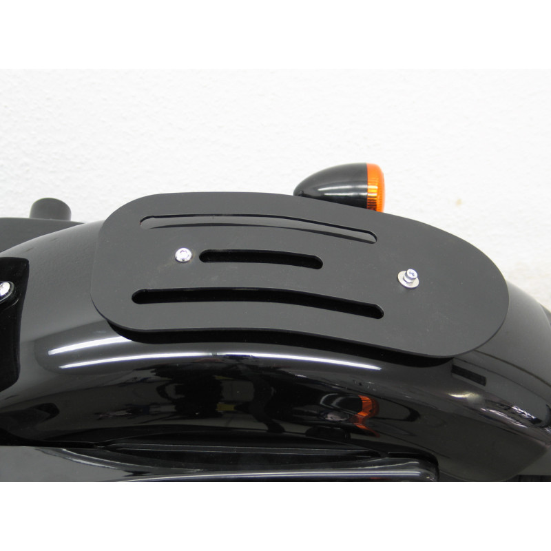Carbonteile Tuning Fehling Beifahrer-Rack aus Blech, schwarz für Harley Davidson Sportster Forty-Eight, (XL1200X) 2010-2020
