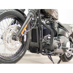 Pièces en carbone Tuning Fehling Schutzbügel aus 32 mm Rohr flache Form Chrom für Harley Davidson Softail, Street Bob, Low Rider