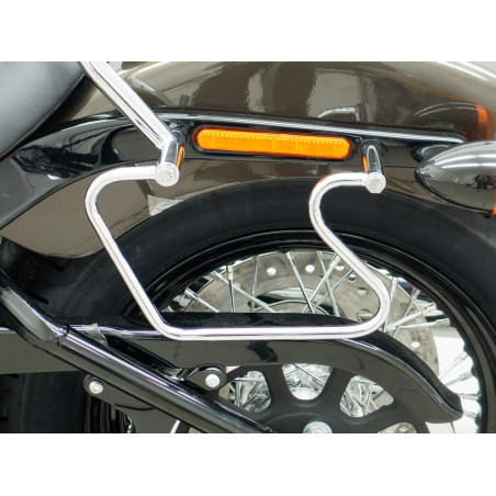 Pièces en carbone Tuning Fehling Packtaschenbügel Chrom für Harley Davidson Softail Street Bob