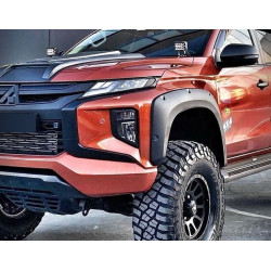 Pièces en carbone Tuning 2725 - Kotflügel Verbreiterungen Radlauf ABS mit Adblue passend für Mitsubishi L200 Serie 6 2019+