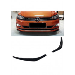 Carbonteile Tuning 2731 - Front Flaps Canards Splitter ABS Glanz Schwarz passend für Volkswagen VW Polo 6