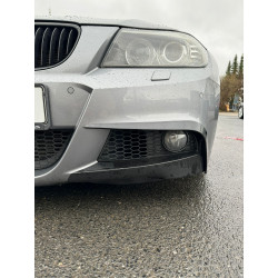 Pièces en carbone Tuning 2734 - Canards Abdeckungen Flaps Splitter ABS Glanz für BMW 3er E90 E91 LCI M Paket
