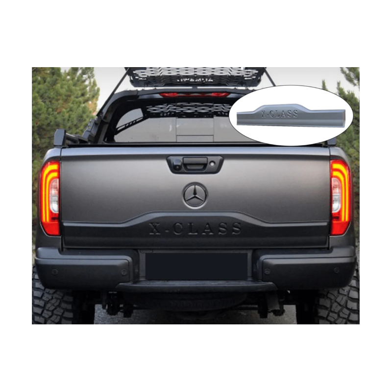 Carbonparts Tuning 2738 - Heckklappe V2 Ansatz Schutz Heck Klappe ABS Matt Schwarz passend für Mercedes X Klasse W470 X470 2017+