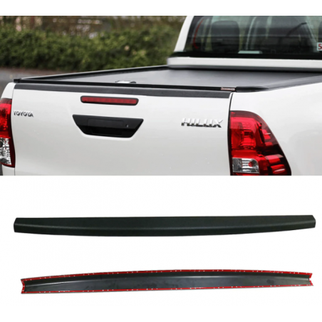 Pièces en carbone Tuning 2739 - Heckspoiler Spoiler Heckklappe Ansatz ABS Matt passend für Toyota Hilux 2015-2020