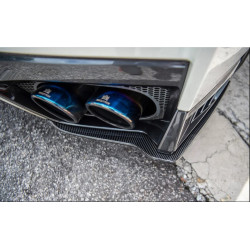 Pièces en carbone Tuning 2363 - Hecksplitter Splitter Ansatz Flaps Heck VR Carbon passend für Nissan GTR R35 2017-2021