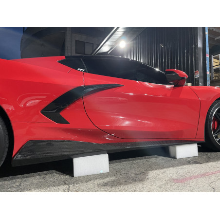 Carbonteile Tuning 1667 - Sideskirt Seitenschweller Ansatz Carbon passend für Corvette C8