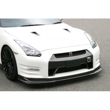 Pièces en carbone Tuning 2373 - Frontlippe Spoiler Schwert V3 Carbon passend für Nissan GTR R35 2012-2016