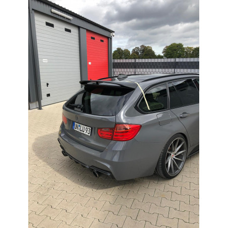 Pièces en carbone Tuning Heckspoiler Spoiler Lippe Ansatz ABS Glanz Schwarz für BMW 3er F31 Touring - 2811