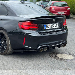 Pièces en carbone Tuning Heckdiffusor Diffusor Heck Ansatz ABS Glanz schwarz V9 passend für BMW M2 F87 + Competition - 2396