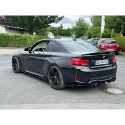 Carbonteile Tuning 1742 - Paket Frontlippe Sideskirt Diffusor Heckspoiler ABS schwarz glänzend passend für BMW F87 M2 Competi...
