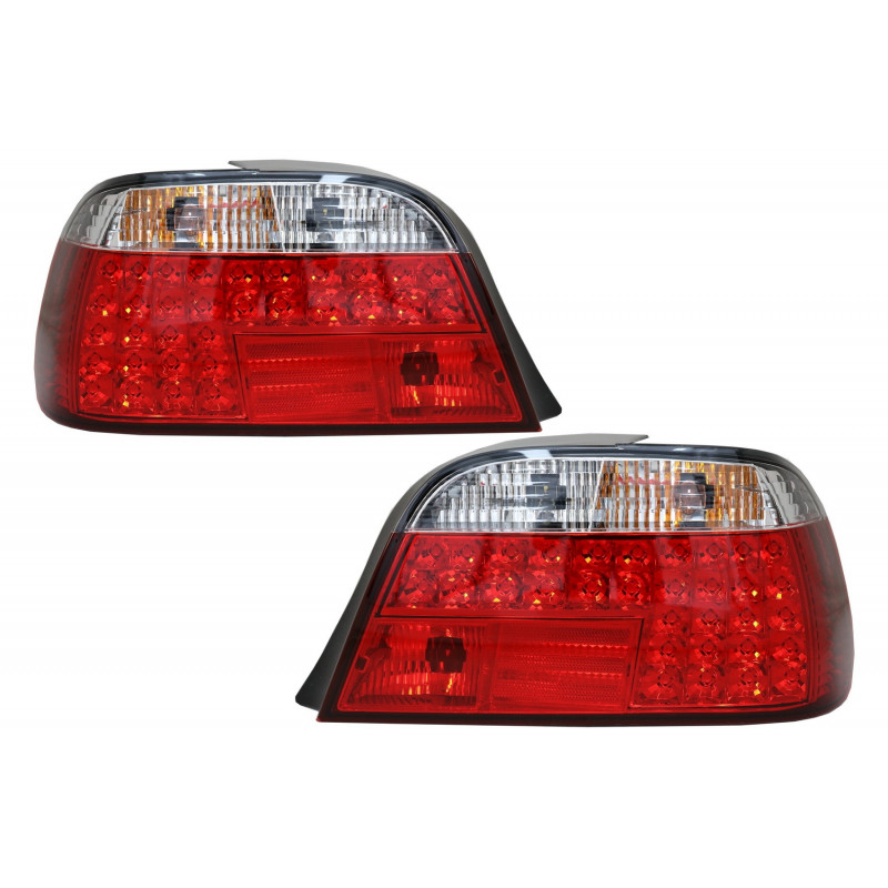 Pièces en carbone Tuning LED Tail Lights passend für BMW 7 Series E38 (06.1994-07.2001) Red White